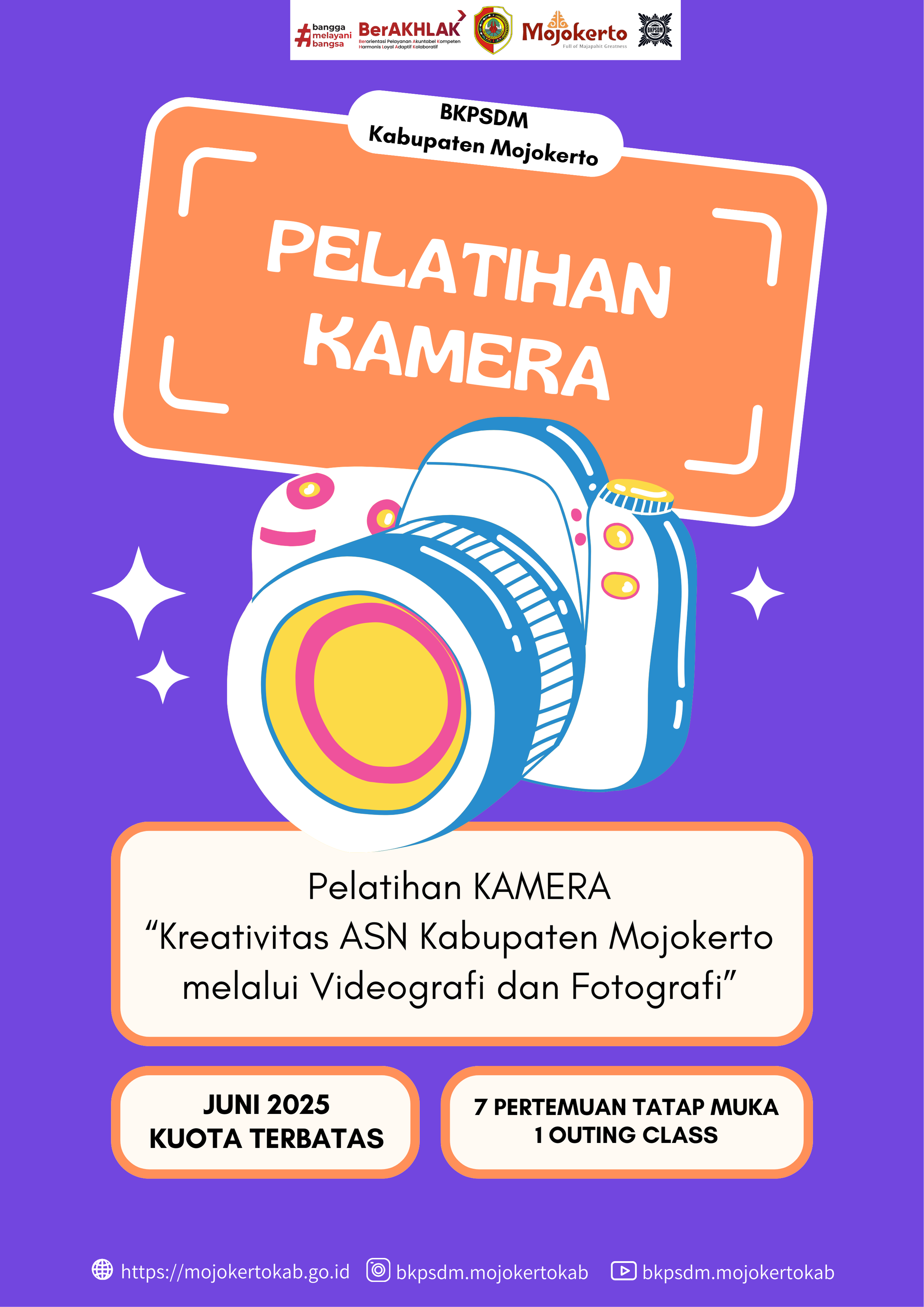Pelatihan KAMERA (Kreativitas ASN Kabupaten Mojokerto melalui Videografi dan Fotografi)